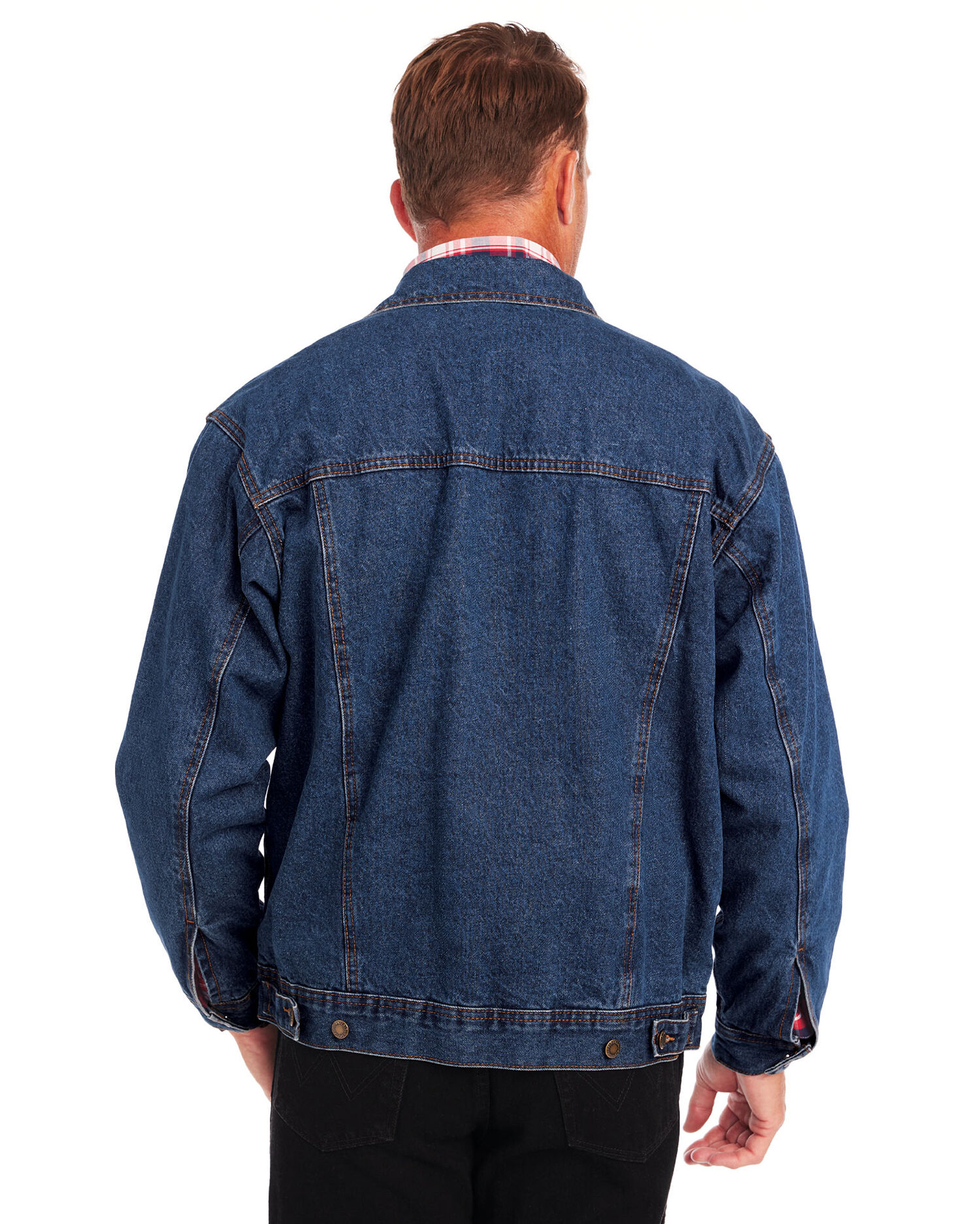 Wrangler flannel shop lined denim jacket