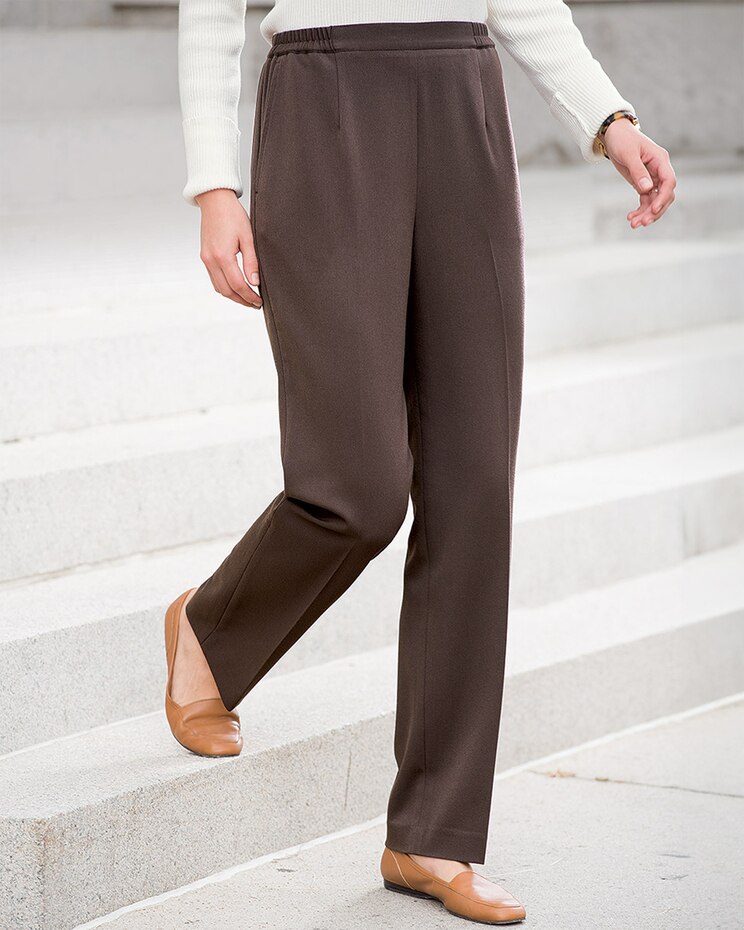 Washable Gabardine Pull-On Pants image number 1
