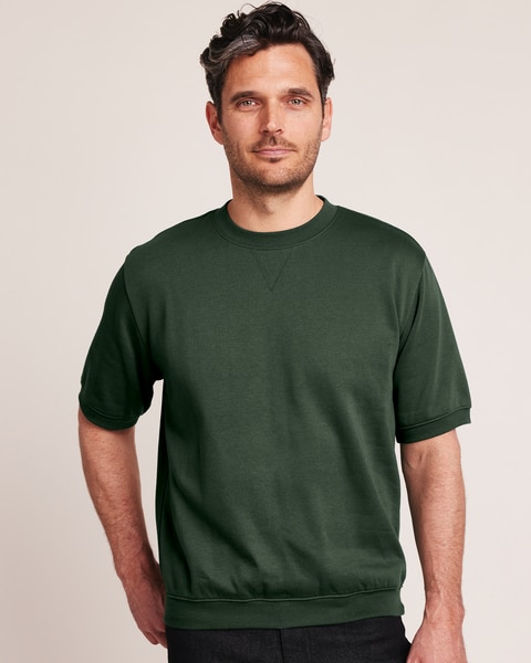 John Blair Supreme Fleece Short-Sleeve Sweatshirt