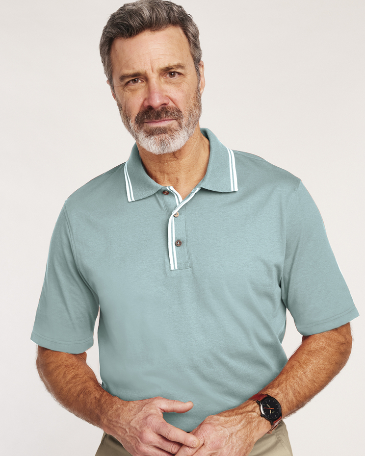 John Blair Knit Tipped Polo image number 1
