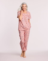 Pintuck and Lace Capri Pajamas thumbnail number 1