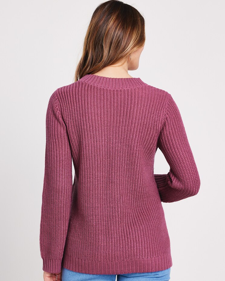 Shaker Henley Sweater image number 2