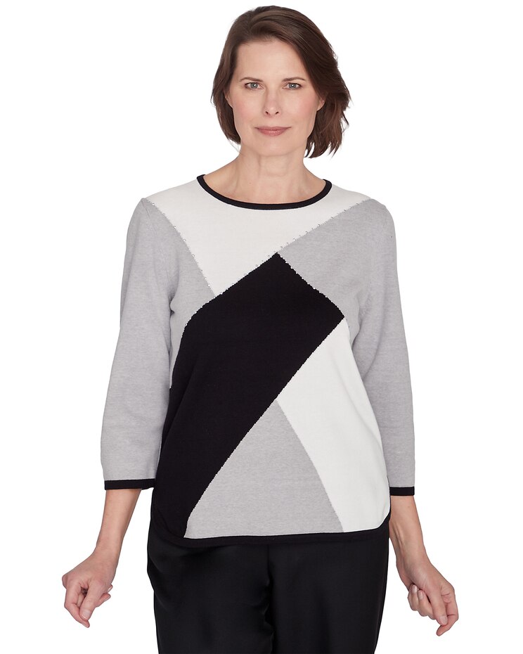 Alfred Dunner® Classics Colorblock Beaded Top image number 1
