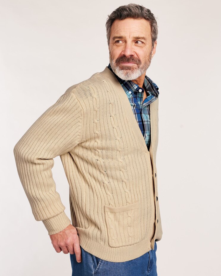 John Blair® Cable Front Cardigan image number 2