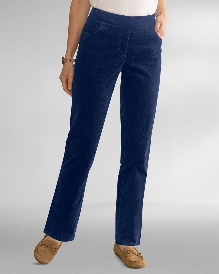 SlimSation Straight-Leg Pincord Pants image number 1