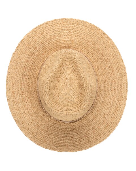 Coastal Sunset - Women's Fine Braid Raffia Fedora With Layered Bands Hat