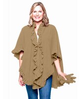 Ruffle Fleece Wrap & Glove Set thumbnail number 1