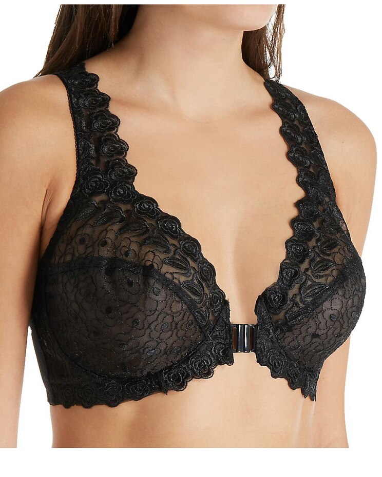 Valmont Embroidered Lace Front Close Underwire Bra image number 1