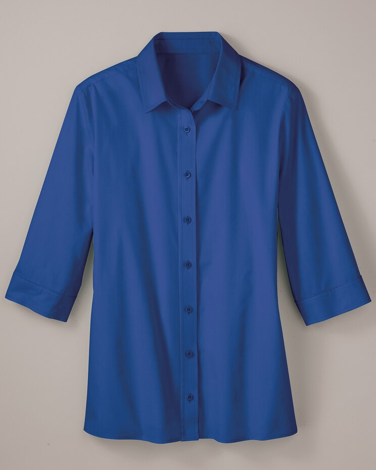 Haband Women's 3/4-Sleeve Poplin Wonder Blouse image number 1