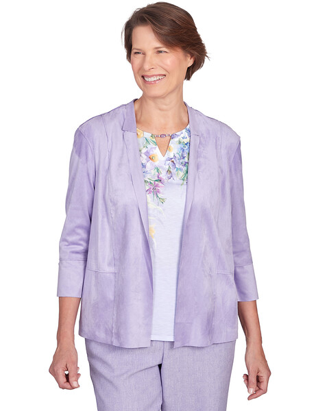 Alfred Dunner® Isn't It Romantic Suede Flutter Sleeve Jacket