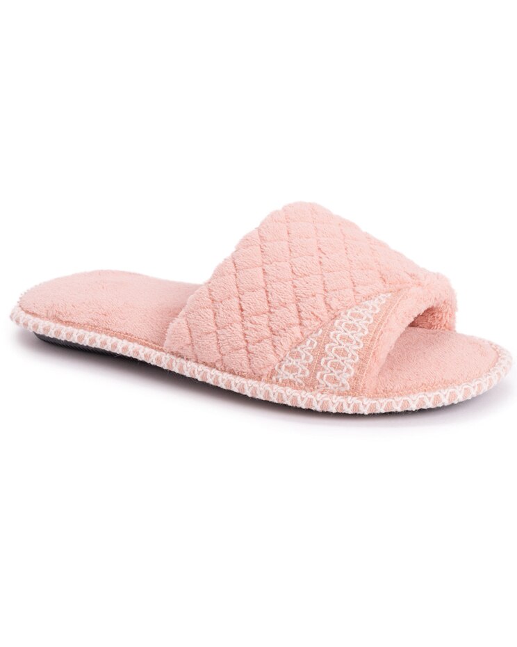 MUK LUKS® Sally Micro Chenille Open Toe Scuff Slipper image number 1