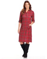Cozy Plaid Dress thumbnail number 1