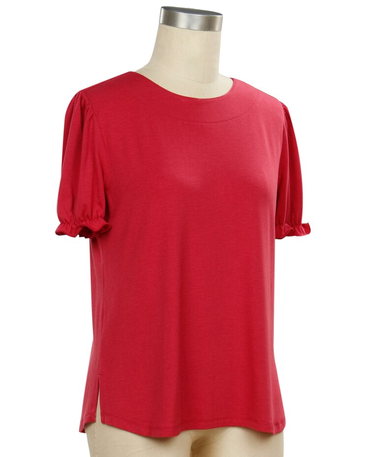 N Touch Short Sleeve Emeline Solid Top image number 1