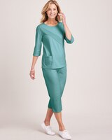 Pintuck Top Capris Set thumbnail number 1