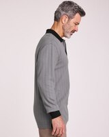 John Blair Long-Sleeve Textured Polo thumbnail number 2