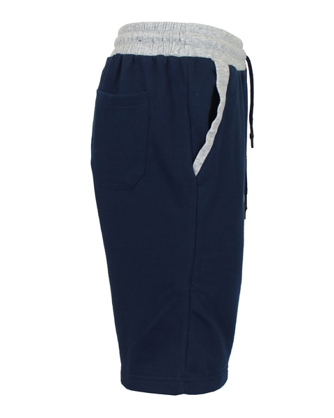 Men's Slim Fit French Terry Jogger Sweat Lounge Shorts With Contrast Color Trim Design
