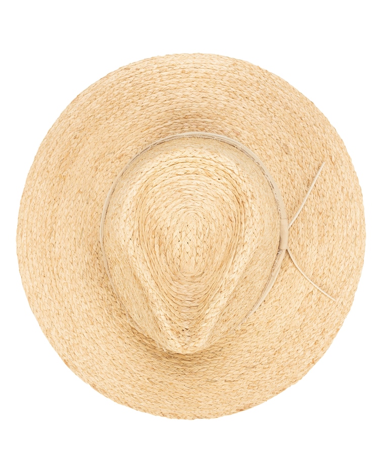 Sun Bather- Raffia Braid Fedora With Mixed Band Hat image number 5