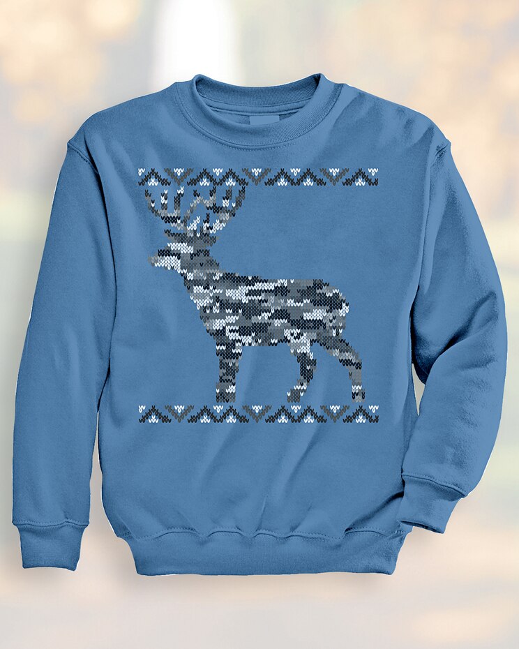 Jacquard Deer Sweatshirt image number 1