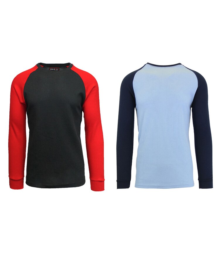Galaxy By Harvic Raglan Thermal Shirt (2-Pack) image number 1