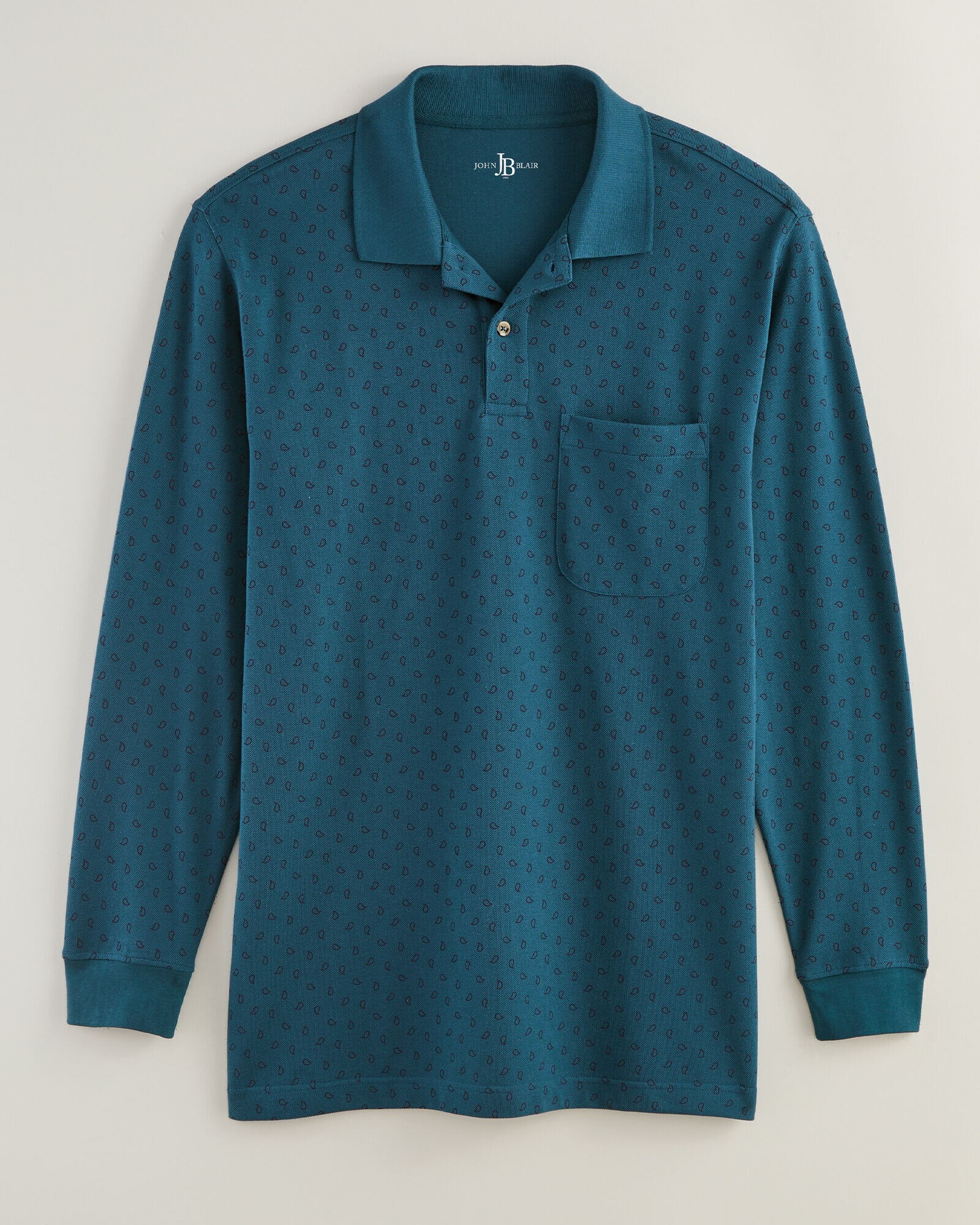 John Blair Piped Banded-Bottom Polo | Blair