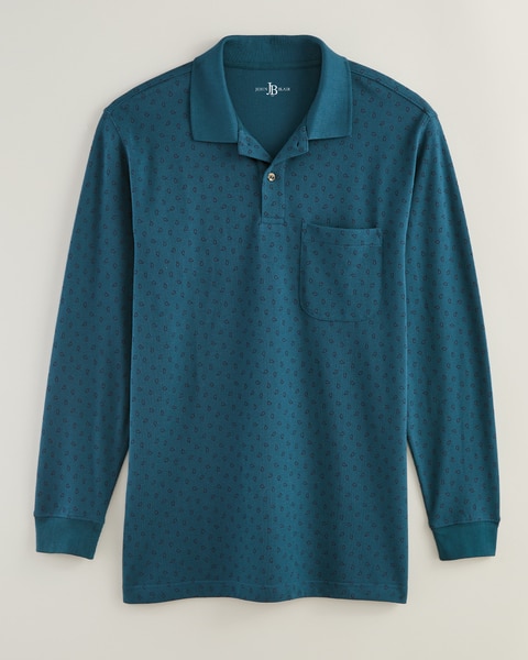 John Blair Long-Sleeve Piqué Polo