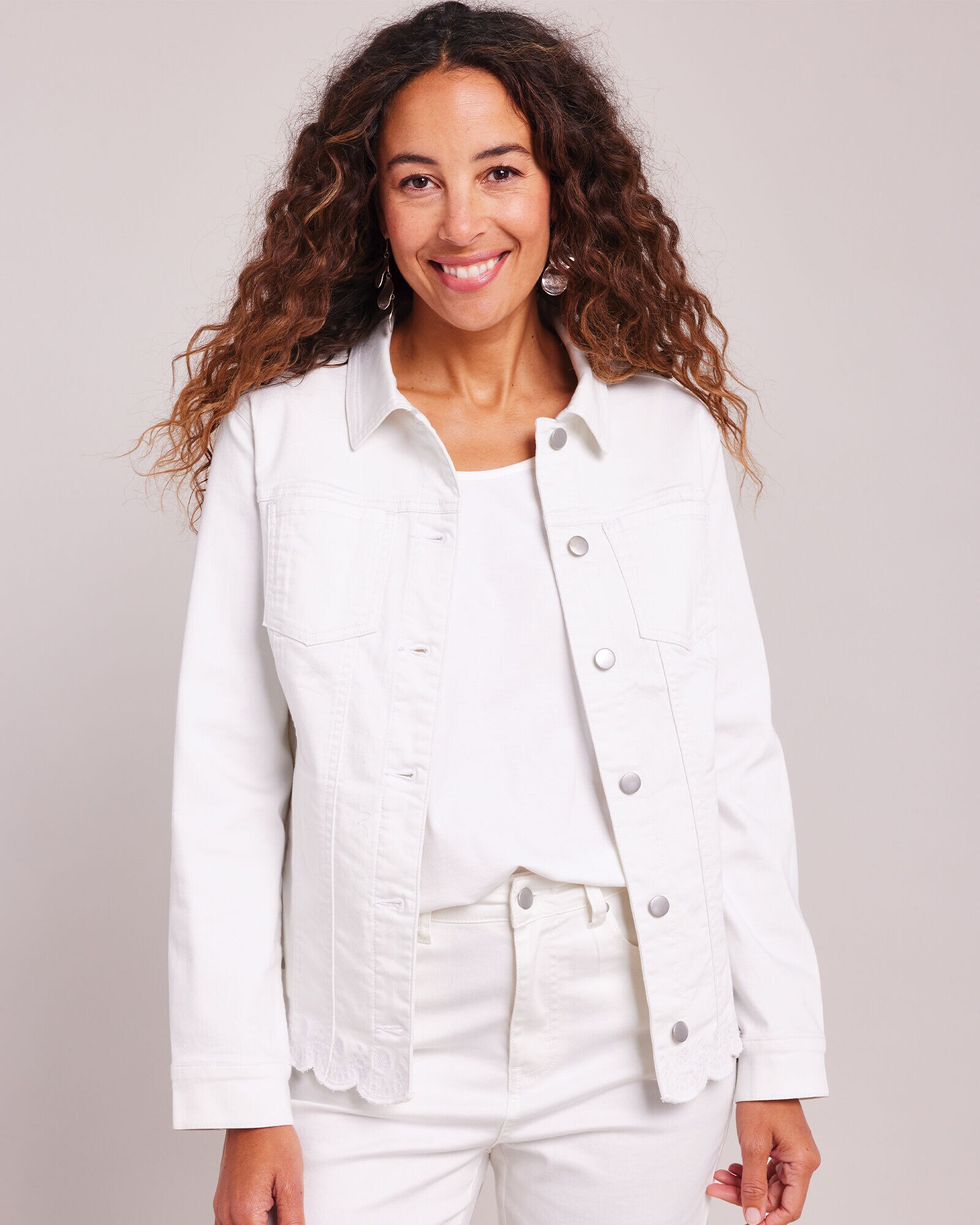 DenimEase Eyelet Jacket