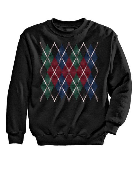 Argyle Diamonds Graphic Sweatshirt
