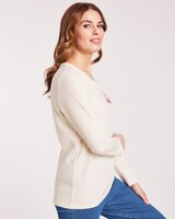 Embroidered Pointelle Top thumbnail number 7