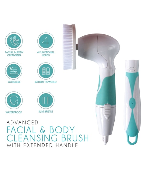 Advanced Facial & Body Cleansing Brush w/ Extended  Handle