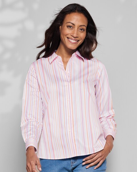 Foxcroft® Mixed Stripe Non-Iron Shirt