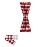 Buffalo Check Rod Pocket Door Panel and Tieback. thumbnail number 5