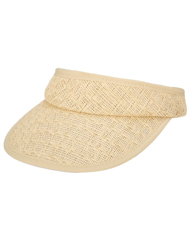 Paperbraid Visor With Floral Sweatband Hat image number 1
