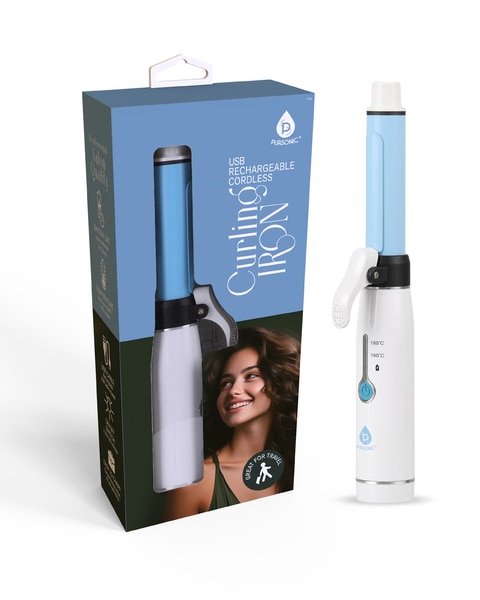Pursonic USB Rechargeable Cordless Curling Iron