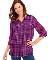 Embroidered Pintuck Tunic thumbnail number 1