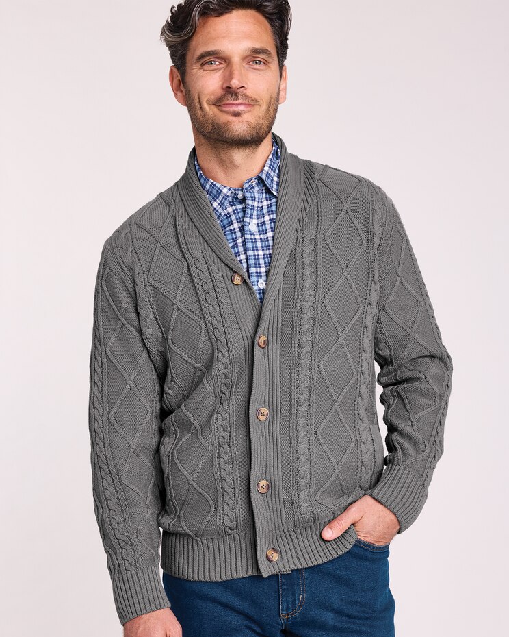 John Blair® Fisherman Shawl Collar Cardigan image number 1