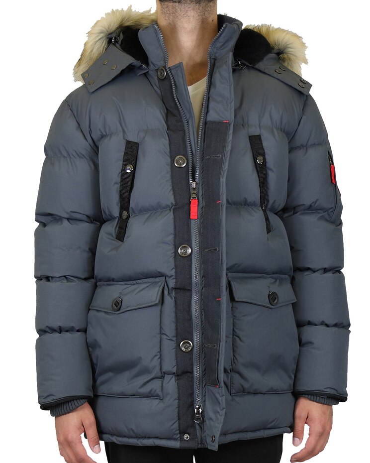 Spire By Galaxy Heavyweight Parka Jacket With Detachable Hood image number 1