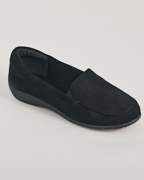 Jade Faux Suede Slip-Ons By Classique®