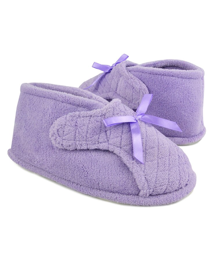 MUK LUKS Soft Ones Micro Chenille Adjustable Bootie Slipper image number 3