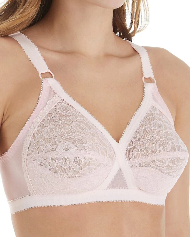 Valmont Lace Cross & Shape Crossover Pocketed Mastectomy Bra image number 1