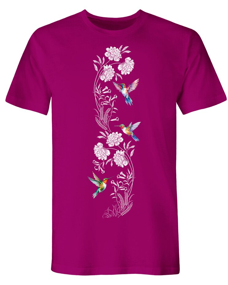 Hummingbird Wave Graphic Tee image number 1