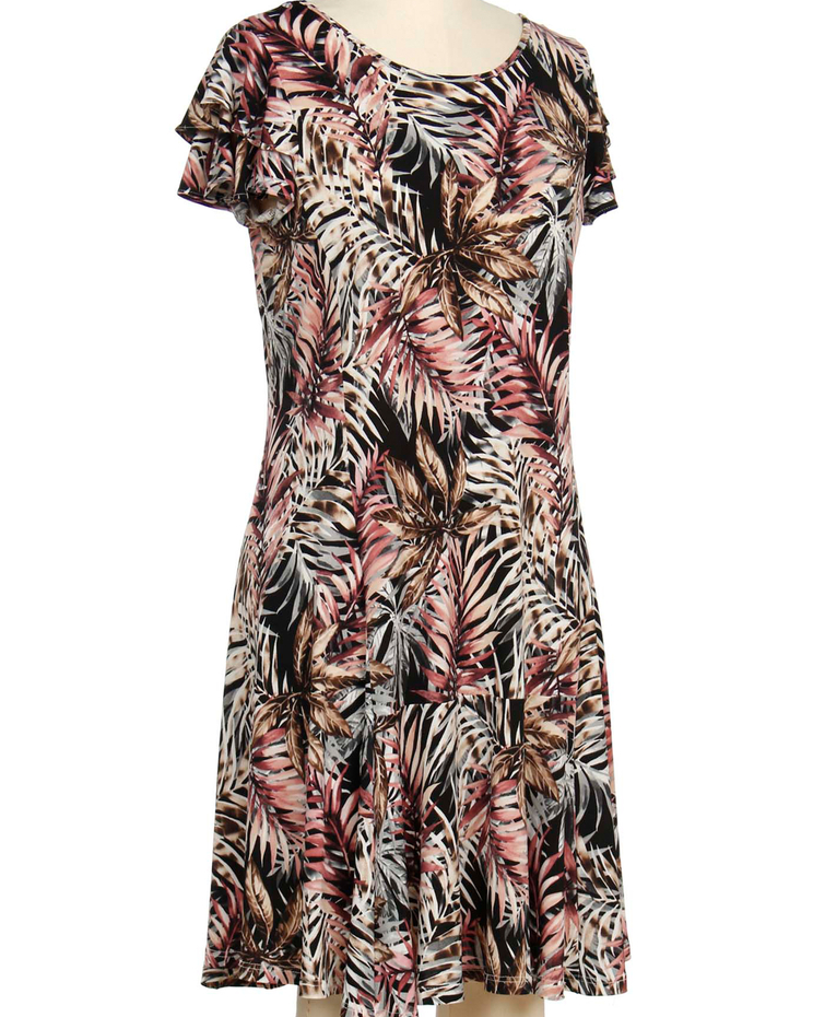 N Touch Short Sleeve Frondo Print Dress image number 1