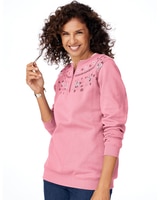 Floral-Print Fleece Sweatshirt thumbnail number 2