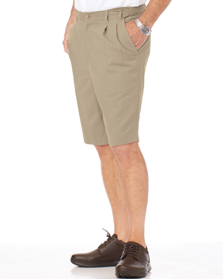 John Blair Adjust-A-Band Relaxed-Fit Pleated-Front Shorts image number 1