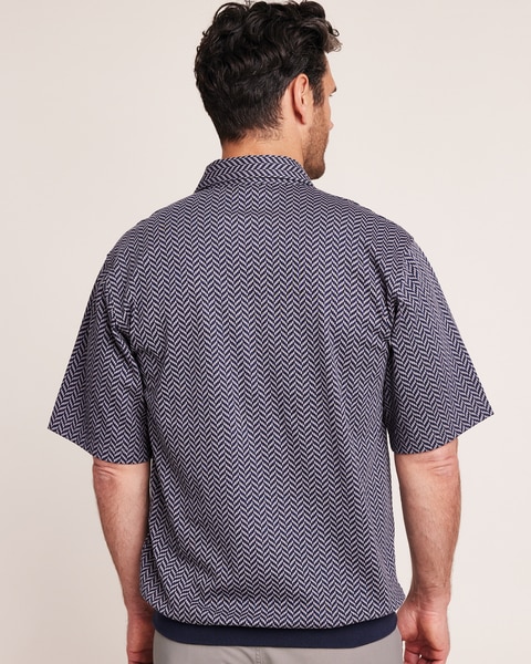 John Blair Short-Sleeve Banded-Bottom Polo