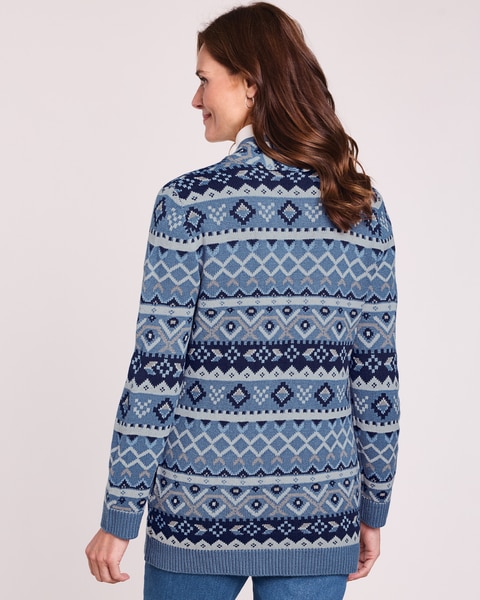 Patterned Cardigan Sweater