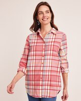 Super-Soft Plaid Flannel Pocket Tunic thumbnail number 1