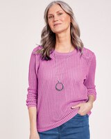 Open Stitch Long Sleeve Sweater thumbnail number 1