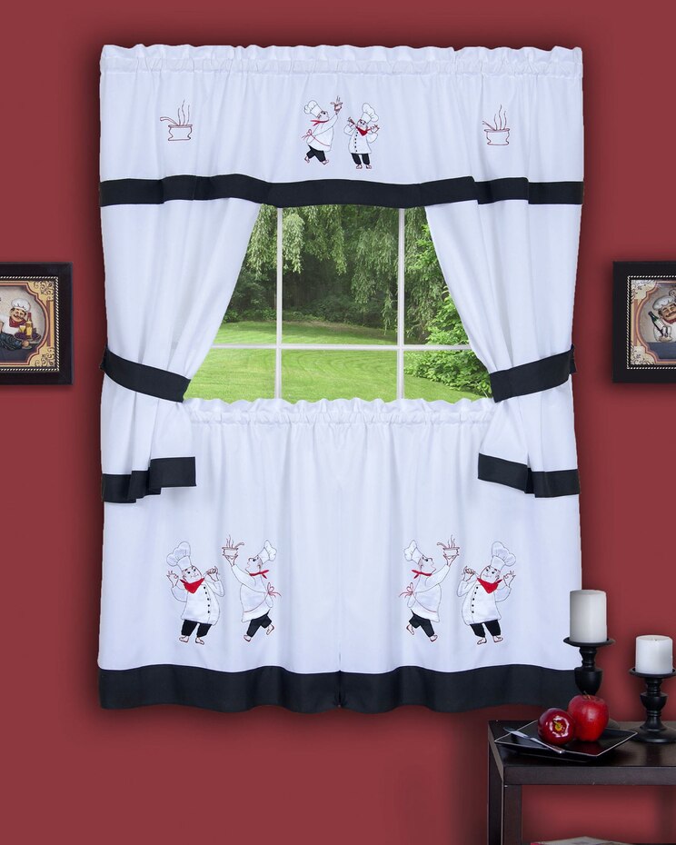 Embellished Cottage Window Curtain Set image number 1