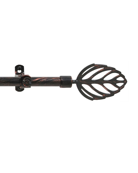 Leaf Metallo Decorative Rod & Finial
