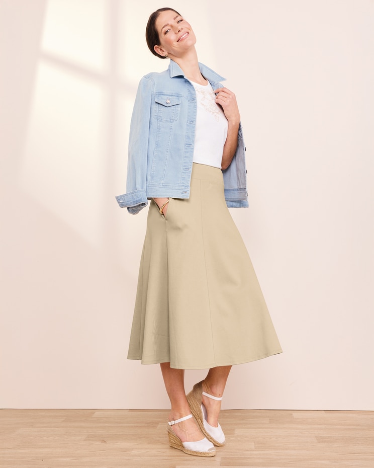 Everyday Knit Solid Skirt image number 2